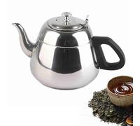 Hervidor de té, tetera acero inoxidable, tetera de inducción, con flauta, maceta de té, estufa de acero inoxidable, con filtro, para estufa, agua caliente superior, con filtro (2L)