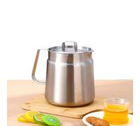 Hervidor Olla de Acero Inoxidable de 2.1 Cuartos2 Litros, Olla de Cocina Multiusos, Cacerola de Acero Inoxidable Cepillado, Adecuada para Mantequilla, Ramen, Leche, Café, Té