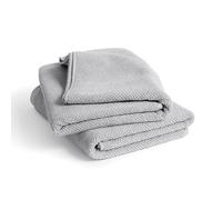 herzbach home - Colección Spa - Juego de toallas de ducha 70 x 140 cm 100% algodón (gris perla)