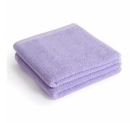herzbach home - Colección Spa - Juego de toallas de mano 50 x 100 cm 100% algodón (lavanda)