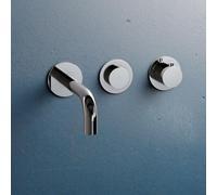 Herzbach MODUL7 PUSH: Termostato para lavabo, juego de colores, saliente de 21 cm