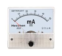 Heschen 85C1-50mA Rectángulo montado en panel medidor de corriente Amperímetro Comprobador DC 0-50 mA Clase 2.5 Blanco