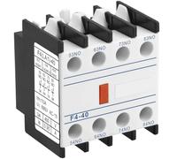 Heschen Bloques de contacto auxiliares de contactos de CA, F4-40, 4 polos, 4 contactos de NO, montaje frontal, conexión de tornillo, ajuste del contactor de CA de la serie CJX2
