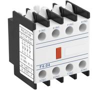 Heschen Bloques de contacto auxiliares de contactos, F4-04, 4 polos, 4 contactos NC, montaje frontal, conexión de tornillo, ajuste del contactor de CA de la serie CJX2