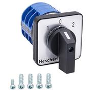 Heschen - Conmutador selector rotativo de levas universal LW28-32/D303.3 660 V 32 A, 3 posiciones, 3 fases, 12 terminales, CE