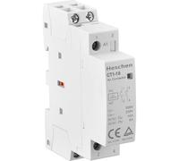 Heschen Contactor AC para el hogar, CT1-16, Ie 16 A, 4 pines, cuatro normales abiertos, tensión de bobina AC 220/240 V, montaje en carril DIN de 35 mm