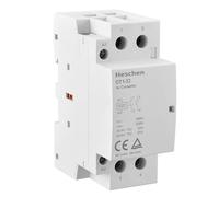 Heschen Contactor de CA doméstico, CT1-32, Ie 32A, 2 polos, dos normalmente abiertos, tensión de bobina CA 220V/240V, montaje en carril DIN de 35mm, homologado TUV