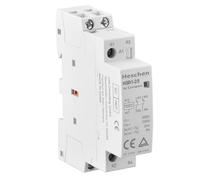 Heschen Contactor de CA doméstico, HSR1-25, 2 polos, Dos normalmente cerrados, 220V/230V Voltaje de la bobina, Montaje en riel DIN de 35mm
