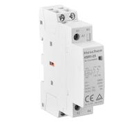 Heschen Contactor de CA doméstico, HSR1-25, Ie 25A, 2 polos, Dos normalmente cerrados, AC12V Voltaje de bobina, 35mm Montaje en carril DIN