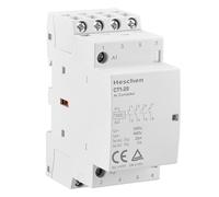 Heschen Contactor de CA para el hogar, CT1-20, Ie 20A, 4 polos, cuatro normalmente abiertos, voltaje de bobina de 220V, montaje en riel DIN de 35 mm