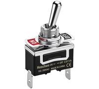 Heschen - Interruptor basculante de metal C511A SPST (2 posiciones, 15 A, 250 V, CA, 2 lengüetas CE