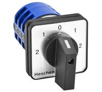 Heschen Interruptor de cambio universal de selector de levas giratorio SZW26-32/133133.3 660V 32A 5 Posiciones 3 Fase 12 Terminales CE