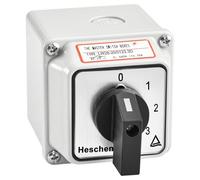 Heschen Interruptor de cambio universal para selector de levas, LW28-20/0123.3D, 660V 20A, 4 posiciones, 3 fases, 12 terminales, CE, con caja exterior de interruptor principal LW28-20/4