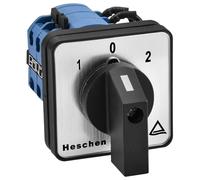 Heschen Interruptor de leva universal, 20 A, 660 V, SZW26-20/ZC.VV.3, 3 posiciones (1-0-2), interruptor giratorio precableado de 3 fases con 12 terminales para control del motor, TÜV y CE