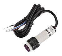 Heschen Interruptor de proximidad fotoeléctrico infrarrojo de columna M18, tipo de reflexión difusa, E3F-DS200P3, distancia de detección 10-200CM, 10-30VDC 200mA, PNP NO+NC, 4 cables