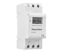 Heschen Interruptor de relé de temporizador semanal de alimentación, Digital, LCD, THC15A, AC 220V a 240V, 16A SPST, 35 mm, carril DIN