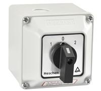 Heschen Interruptor selector de levas universal LW28-20/D404.4D, 660 V 20 A, encendido/apagado, 3 posiciones, 16 terminales, con caja exterior principal (caja más grande)
