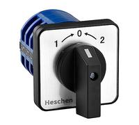 Heschen Interruptor Selector Universal De Leva Giratoria, LW28-32/B303.3, (ON)-Off-(ON), Tipo Momentáneo, 660V 32A, 3 Posiciones Trifásico 12 Terminales, CE
