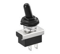 Heschen Interruttore a levetta in metallo, KN3D-101, 12V 25A, SPST, On/Off a 2 posizioni, 2 pin, per luce del cruscotto dell'auto, con cappuccio impermeabile (1 unidad)