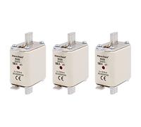 Heschen NH Fusible NH00 160A gG, Indicador Frontal, Detector Combinado, 3 unidades (160A)