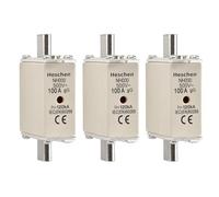 Heschen NH Fusible NH000 100A gG, Indicador Frontal, Detector Combinado, 3 unidades (100A)