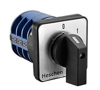 Heschen - Selector de leva rotativa universal, SZW26-32/0-3.3, 660 V, 32 A, 4 posiciones, 3 fases, 12 terminales, CE azul