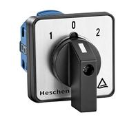 Heschen SZW26-20/D202.2 - Interruptor de cambio universal para selector de levas, 660 V, 20 A, ON-OFF-ON, 3 posiciones, 2 fases, 8 terminales CE