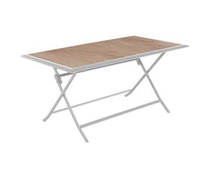 Hespéride Azua - Mesa de jardín Plegable Rectangular Plegable y lúpulo Blanco