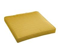 Hespéride - Cojín de Silla con Velcro Korai Amarillo Mostaza - 40 x 40 x 4 cm