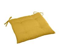 Hespéride - Cojín Silla Cuadrado 4 Puntos Korai Amarillo Mostaza - 40 x 40 x 4 cm
