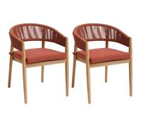 Hespéride - Conjunto de 2 sillones de jardín tevio ladrillo