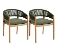 Hespéride - Conjunto de 2 sillones de jardín tevio Verde