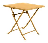 Hespéride HES-17111 Mesa Cuadrada Plegable Greensboro 2p Ocre, Acero aleado, L