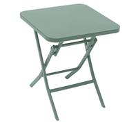 Hespéride - Mesa Auxiliar Cuadrada de jardín Greensboro, Verde Oliva - 40 x 40 cm - Acero con Revestimiento epoxi Resistente a la oxidación