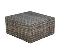 Hespéride - Mesa Baja de jardín Cuadrada Mooréa Terre d'ombre - 72 x 72 x 36 cm