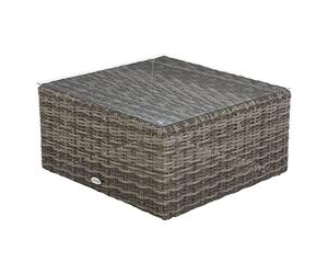 Hespéride - Mesa Baja de jardín Cuadrada Mooréa Terre d'ombre - 72 x 72 x 36 cm