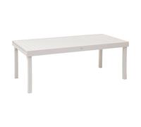 Hespéride - Mesa de jardín Extensible Piazza Clay - 12 plazas - Aluminio con Revestimiento epoxi antioxidante - Extensión Deslizante para Muebles de Exterior