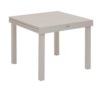 Hespéride - Mesa de jardín Extensible Piazza Clay - 8 plazas - Aluminio con Revestimiento epoxi antioxidante - Extensión Deslizante para Muebles de Exterior