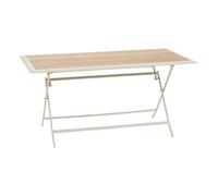HESPERIDE - Mesa de jardín Plegable Azua 6 plazas Beige 150x80cm