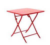 Hespéride - Mesa de jardín Plegable Cuadrada Greensboro para 2 Personas, Color Grosella - Acero Reforzado Inoxidable - Muebles para jardín, balcón y terraza.