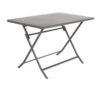 Hespéride - Mesa de jardín Rectangular Plegable de 4 plazas Greensboro Tonka - Acero Reforzado Inoxidable - Muebles para jardín, balcón y terraza