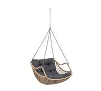 Hespéride Silla Colgante Gibraltar con Forma de Huevo - Asiento de Resina sintética - Color Pizarra - Base no incluida