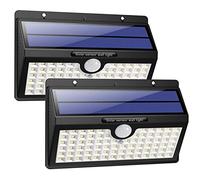 HETP Luz Solar/Foco Solar Exterior LED con Sensor de Movimiento 78LED/3 Modos Iluminación de Seguridad Luces Solares/Lámpara Solar Exterior Inalámbrico Impermeable para Jardín, Garaje, Camino【2Piezas】