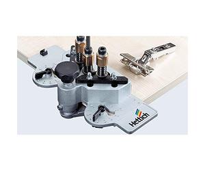 Hettich, Taladro Multihusillo, Plantilla De Perforación De Drilljig Bisagra 35/2X10, Funciona con bisagras, Slide-on, Selekta Pro., Perforación angular exacta, sin deriva de la mecha