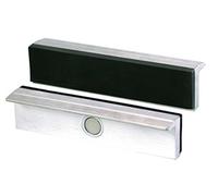 Heuer 112140 - Mordazas de banco (mordazas de protección en ángulo derecho, paralelo, imanes especiales integrados, compatible con tornillo de banco de 140 mm, material: aluminio, goma)