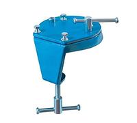 Heuer 119104 - Pinza rotativa, abrazadera de mesa giratoria 2 en 1, fijación flexible, peso: 10 kg, fuerza: 10-60 mm, Azul