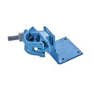 HEUER Abrazadera de tubo - para tornillo de banco 100 mm/Compact 120 (dimensiones 13 x 7 x 1,5 cm, peso 1,5 kg, acero con recubrimiento en polvo, azul) 119115