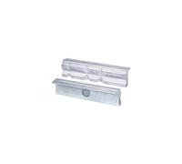 HEUER Mordaza protectora magnética tipo P para tornillo de banco de 125 mm, aluminio con prismas, para tensar piezas de trabajo en diferentes formas