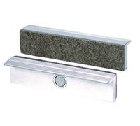 HEUER Mordazas de tornillo de banco (ángulo recto, paralelo, imanes especiales integrados, apto para tornillo de banco de 100 mm, material: aluminio, fieltro)