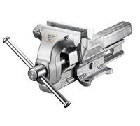 HEUER Tornillo de banco de 120 mm - con mordazas intercambiables (totalmente galvanizado, dimensiones 37 x 12 x 15,5 cm, peso 9 kg, material acero) 101123